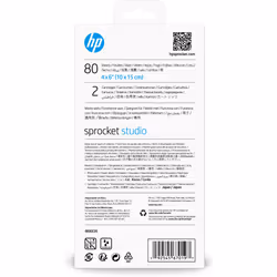 HP Cartucce e carta fotografica originali Sprocket 10 x 15 cm, 80 fogli