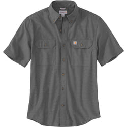 Carhartt Loose Fit Midweight Chambray Camicia a maniche corte, nero-grigio, dimensione 2XL per uomo