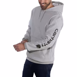 Carhartt Midweight Sleeve Logo Felpa, grigio, dimensione 2XL per uomo