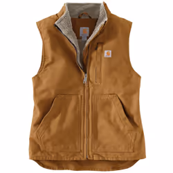 Carhartt Sherpa Lined Mock Neck Gilet donna, marrone, dimensione XL per donne