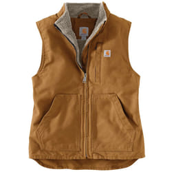 Carhartt Sherpa Lined Mock Neck Gilet donna, marrone, dimensione XL per donne