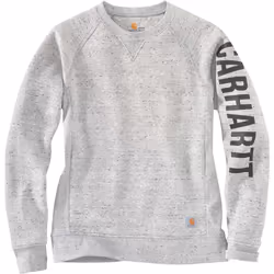 Carhartt Clarksburg Crewneck Felpa da donna, grigio-bianco, dimensione XL per donne