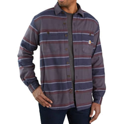 Carhartt Hamilton Fleece Lined camicia, nero-porpora, dimensione XL per uomo