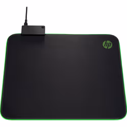 HP Pavilion Gaming Mouse Pad 400, Nero, Monocromatico, Gomma, Verde, Tappetino per mouse per gioco da computer