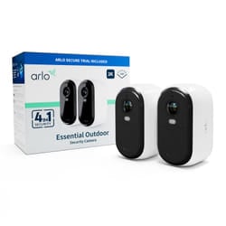 Arlo Essential Telecamera di sorveglianza per esterni 2K 2K, set da 2