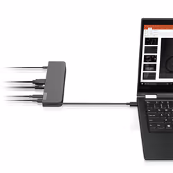 Lenovo USB-C Mini Dock Cablato USB 3.2 Gen 1 (3.1 Gen 1) Type-C Grigio - Vista aggiuntiva 4