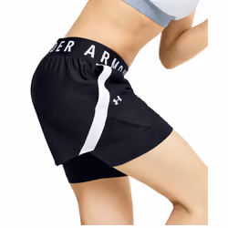 Under Armour Play Up 2-in-1 Anteriore piatto Femmina Nero - Vista aggiuntiva 6