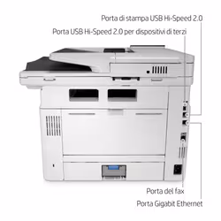 HP LaserJet Enterprise M430f Multifunction Bianco e nero Stampante, Solo Ethernet; Fotocopiatrice, scanner - Vista aggiuntiva 7