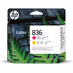 HP 836, HP Latex 700, 700 W, 800, 800 W Printers, Getto termico d'inchiostro, Magenta, Giallo, 4UV96A, 146,8 mm, 131,4 mm