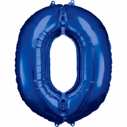 Amscan 9907274, Pallone giocattolo, Lamina, Blu, Numero, 66 cm, 5 pz