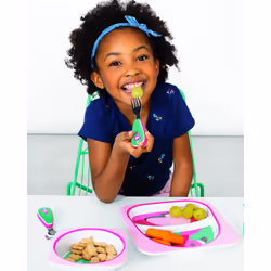 Skip Hop 9I237210 Set di posate per bambini Verde, Rosa Acciaio inox