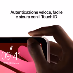 Apple iPad mini, 8.3" LED, 2266 x 1488, A15 Bionic, 256GB, 802.11ax Wi‑Fi 6, 5G, Bluetooth 5.0, Touch ID, 12MP + 12MP, iPadOS - Vista aggiuntiva 4