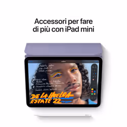Apple iPad mini, 8.3" LED, 2266 x 1488, A15 Bionic, 256GB, 802.11ax Wi‑Fi 6, 5G, Bluetooth 5.0, Touch ID, 12MP + 12MP, iPadOS - Vista aggiuntiva 5