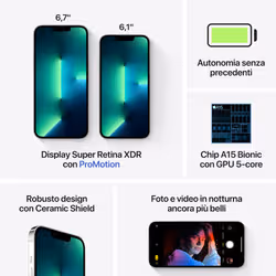 Apple iPhone 13 Pro 128GB Argento - Vista aggiuntiva 8