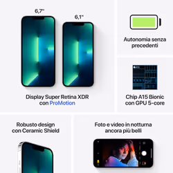 Apple iPhone 13 Pro 128 GB Argento - Vista aggiuntiva 4