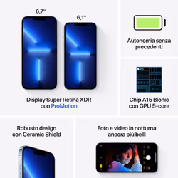 Apple iPhone 13 Pro 128 GB Blu - Vista aggiuntiva 4