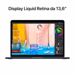 Apple MacBook Air 13" M2 8-core CPU 10-core GPU 512 GB Mezzanotte - Vista aggiuntiva 5