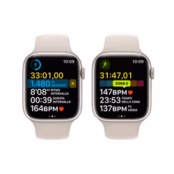 Apple Watch Series 8 GPS 45mm Cassa in Alluminio color Galassia con Cinturino Sport Band Galassia - Regular - Vista aggiuntiva 7