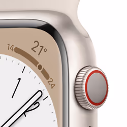 Apple Watch Series 8 GPS + Cellular 45mm Cassa in Alluminio color Galassia con Cinturino Sport Band Galassia - Regular