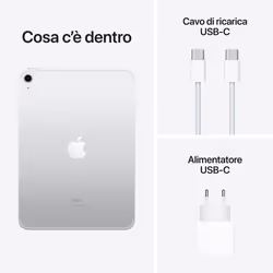 Apple iPad (10^gen.) 10.9 Wi-Fi + Cellular 64 GB - Argento - Vista aggiuntiva 8