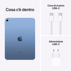 Apple iPad (10^gen.) 10.9 Wi-Fi 64 GB - Blu - Vista aggiuntiva 8