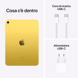Apple iPad (10^gen.) 10.9 Wi-Fi 64 GB - Giallo - Vista aggiuntiva 8