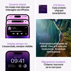 Apple iPhone 14 Pro 128 GB Argento - Vista aggiuntiva 7