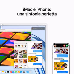 Apple iMac con Retina 24'' Display 4.5K M3 chip con 8‑core CPU e 10‑core GPU, 512 GB SSD - Blu - Vista aggiuntiva 7