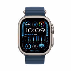 Apple Watch Ultra 2 GPS + Cellular, Cassa 49m in Titanio con Cinturino Ocean Blu - Vista aggiuntiva 2