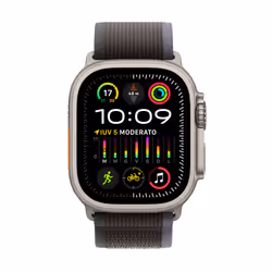 Apple Watch Ultra 2 GPS + Cellular, Cassa 49m in Titanio con Blu/Nero Trail Loop - M/L - Vista aggiuntiva 2
