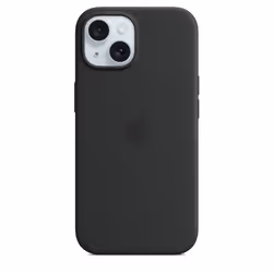 Apple Custodia MagSafe in silicone per iPhone 15 - Nero, Cover, Apple, iPhone 15, 15,5 cm (6.1"), Nero