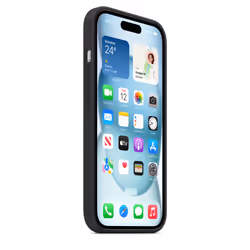 Apple Custodia MagSafe in silicone per iPhone 15 - Nero - Vista aggiuntiva 5