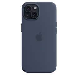 Apple Custodia MagSafe in silicone per iPhone 15 - Blu Tempesta - Vista aggiuntiva 4