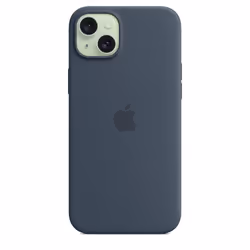 Apple Custodia MagSafe in silicone per iPhone 15 Plus - Blu Tempesta - Vista aggiuntiva 4