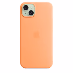 Apple Custodia MagSafe in silicone per iPhone 15 Plus - Aranciata - Vista aggiuntiva 4
