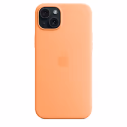 Apple Custodia MagSafe in silicone per iPhone 15 Plus - Aranciata - Vista aggiuntiva 5