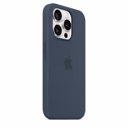 Apple Custodia MagSafe in silicone per iPhone 15 Pro - Blu Tempesta - Vista aggiuntiva 5