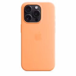 Apple Custodia MagSafe in silicone per iPhone 15 Pro - Aranciata - Vista aggiuntiva 4