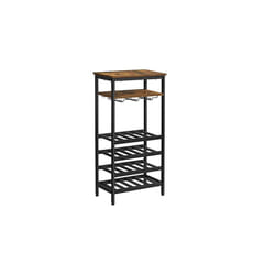 Songmics - vasagle Portabottiglie, per 20 Bottiglie, Bottiglieria con Portabicchieri, Mobile per Vino, per Cantina, Cucina, Sala da Pranzo, Stile
