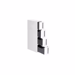 Sfrutta gli spazi stretti: Il carrello mobile di plastica PP SONGMICS PP, dimensioni 45 x 17 x 83 cm cm, è perfetto per sfrut ...