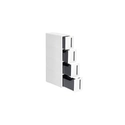 Songmics - Carrello Mobile, Scaffale Portaoggetti Stretto con 4 Cassetti, Carrello da Bagno, Organizzatore per Cucina con Rotelle Rimovibili, pp,