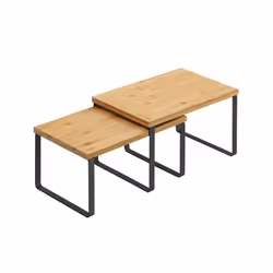 Songmics KCS02NB, Mensola per scaffale, Libera installazione, Bamboo, Metallo, Nero, Naturale, Cucina, Ufficio, 15 kg