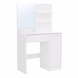 Vasagle RDT119W01, Bianco, Truciolato, Moderno, 800 mm, 400 mm, 1320 mm