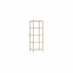 Vasagle - Scaffale Portaoggetti a 5 Ripiani, Libreria, Organizzatore Stretto in Vetro per Camera da Letto, Bagno, Studio, Vetro Temperato, Struttura