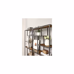 Vasagle - libreria, libreria a 6 piani, mensola con display geometrico, ripiano portaoggetti, 30 x 80 x 180 cm, per studio, ufficio, soggiorno, - Vista aggiuntiva 5