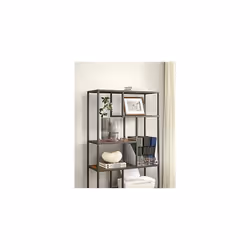 Vasagle - libreria, libreria a 6 piani, mensola con display geometrico, ripiano portaoggetti, 30 x 80 x 180 cm, per studio, ufficio, soggiorno, - Vista aggiuntiva 6