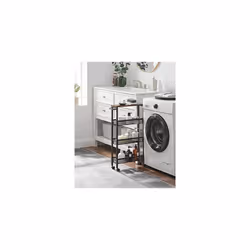 Songmics - vasagle Carrello a 4 Ripiani, Carrello Cucina Salvaspazio con Ruote, Struttura in Acciaio, Maniglia, Carrellino per Piccoli Spazi, Cucina - Vista aggiuntiva 5