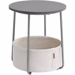 Vasagle - Tavolino rotondo con cesto portaoggetti - H51 cm - Vista aggiuntiva 6