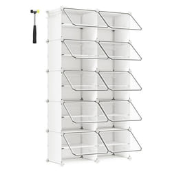 Songmics LPC035W01 scarpiera Chiuso Bianco