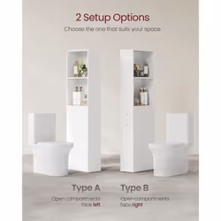 Songmics - vasagle Mobile Bagno Alto, Mobiletto Bagno Salvaspazio, Colonna Bagno con Cassetti e Ripiano Regolabile, per Spazi Piccoli, Stile Moderno, - Vista aggiuntiva 4